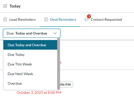Managing Deal Reminders