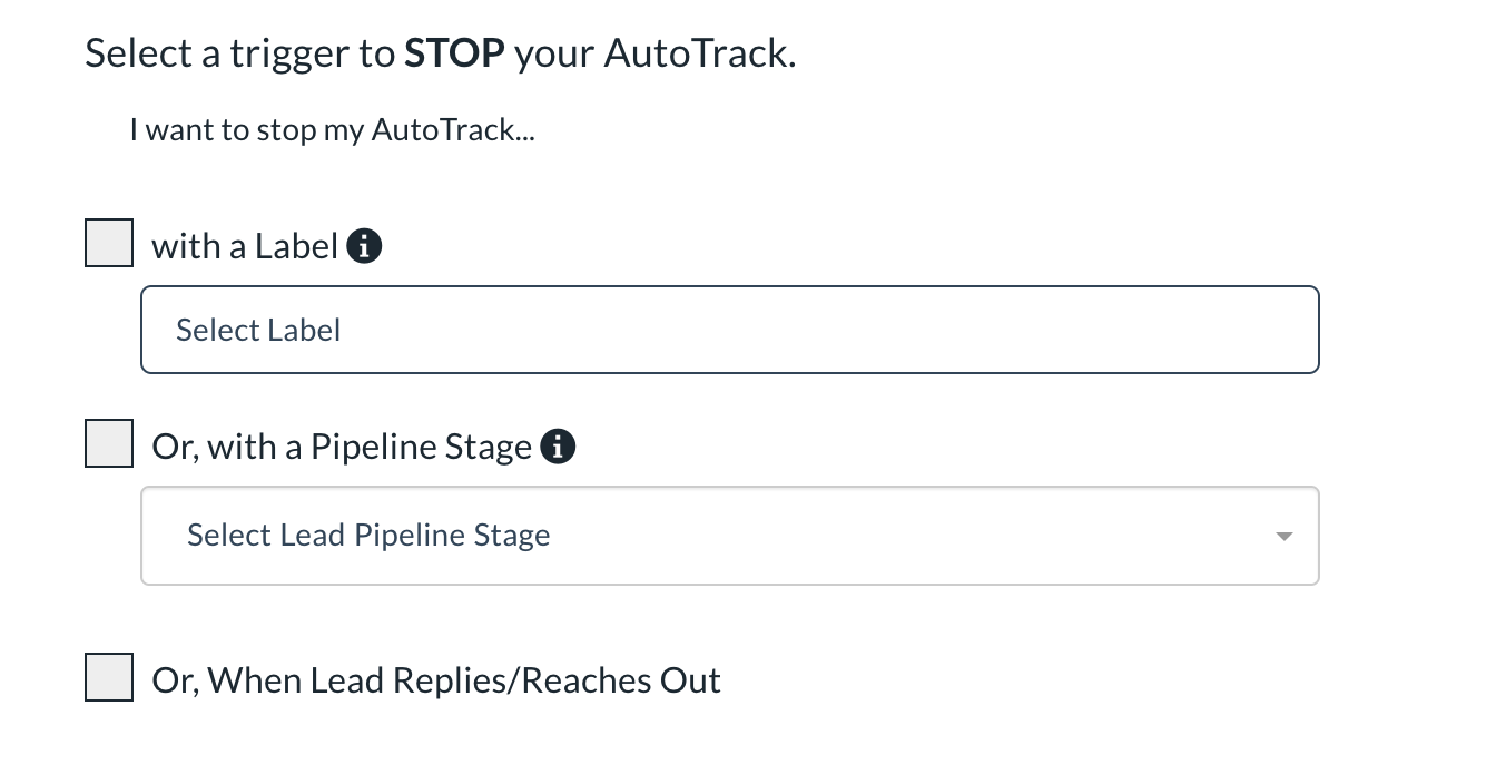 AutoTrack Triggers