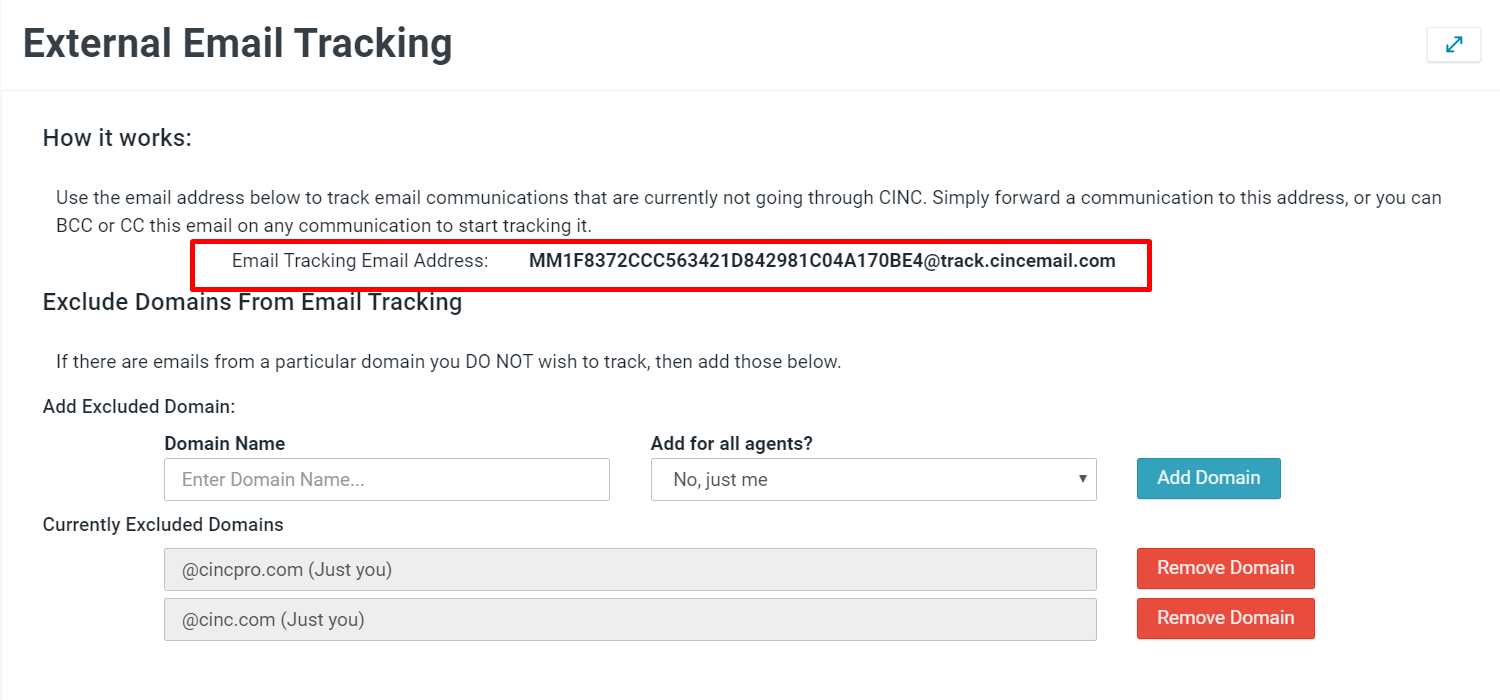 Track Any Email Conversation Through CINC