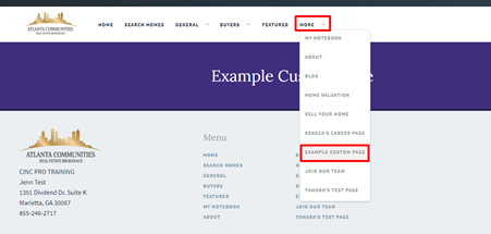 How to Add Custom Pages and Custom Sections to Your CINC Site (Page Editor)