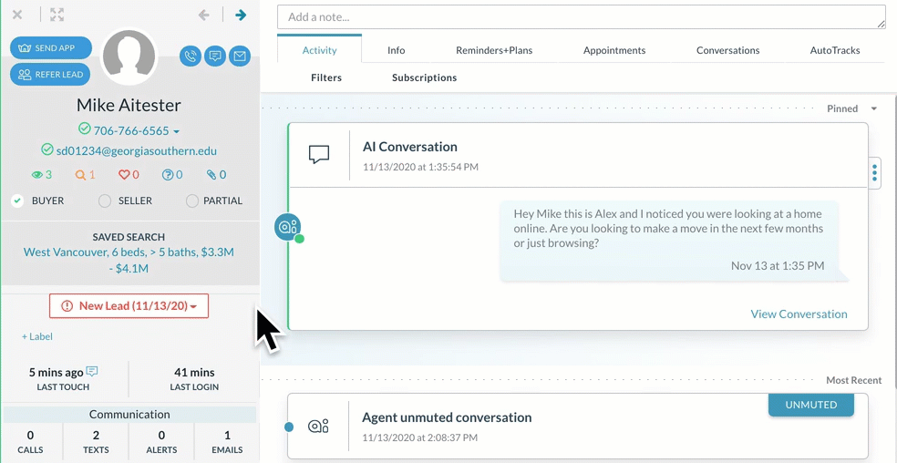 Muting and Unmuting Alex, Your CINC AI
