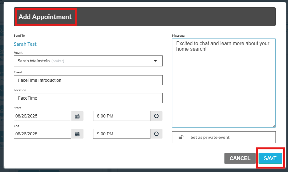 How to Use Appointment Requests