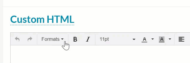 Adding Custom HTML Sections