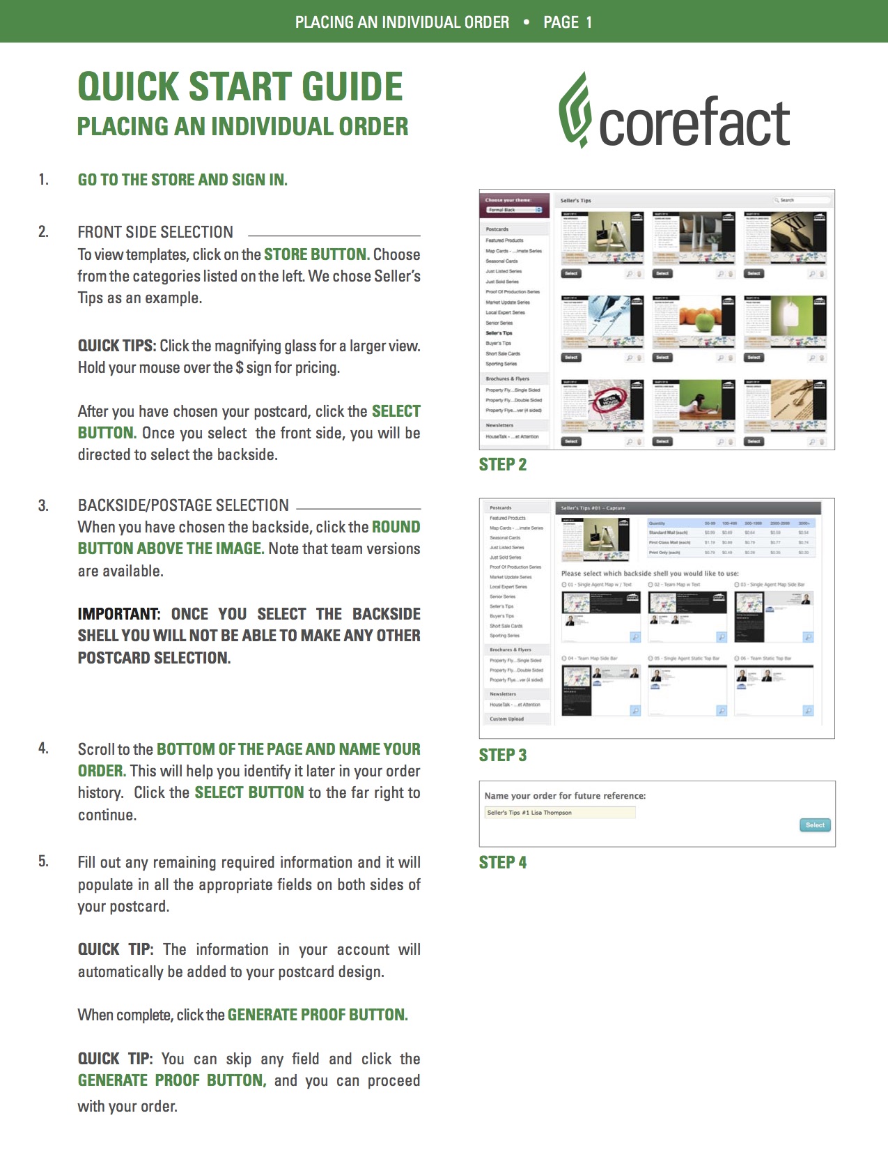 Corefact Integration