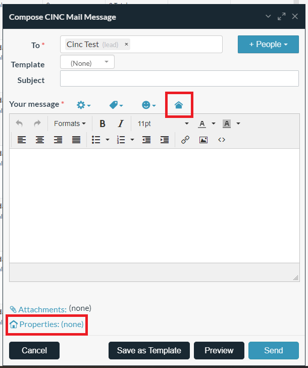 Emailing and Texting Properties to a Lead