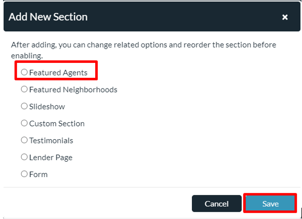 How to Add Featured Agents to Custom Pages
