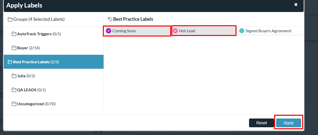 Managing and Using Labels