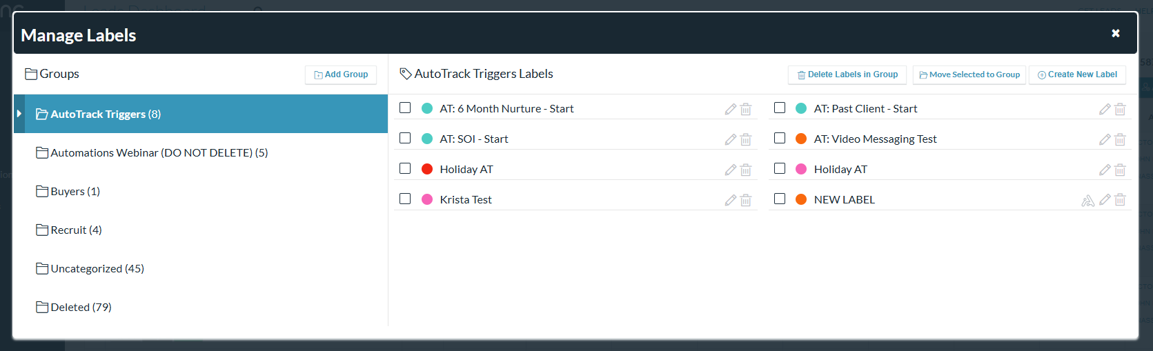 Managing and Using Labels