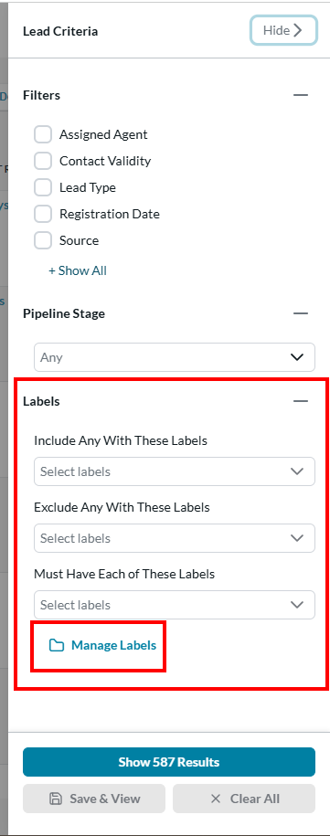 Managing and Using Labels