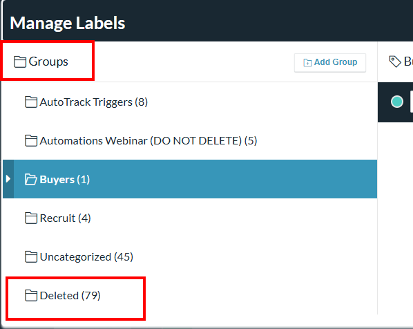 Managing and Using Labels